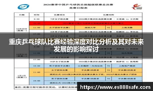 重庆乒乓球队比赛经验深度对比分析及其对未来发展的影响探讨