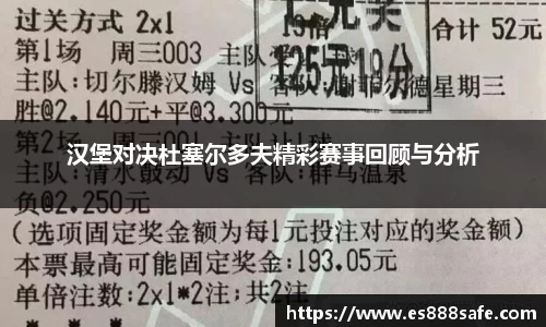 汉堡对决杜塞尔多夫精彩赛事回顾与分析